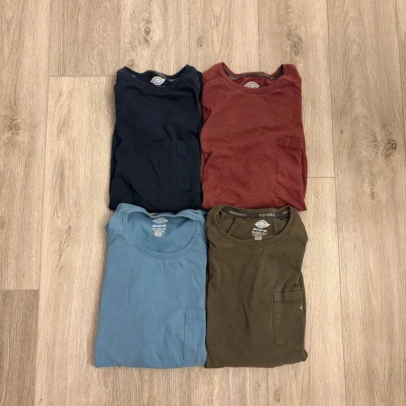 Dickies Short Sleeve Tees - Navy, Red, Light Blue, Olive - Picture 2 of 7